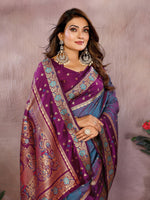 Sarangi - Pure Handloom Kalamkari Silk Saree with Zari Border & Grand Pallu | Sustainable Luxury
