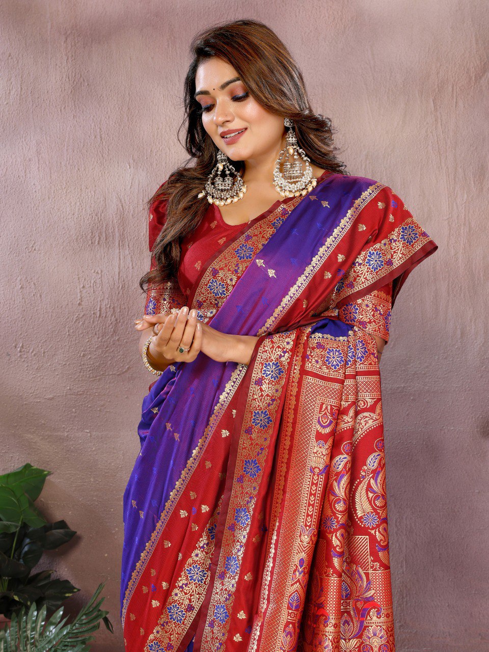 Sarangi - Pure Handloom Kalamkari Silk Saree with Zari Border & Grand Pallu | Sustainable Luxury