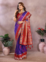 Sarangi - Pure Handloom Kalamkari Silk Saree with Zari Border & Grand Pallu | Sustainable Luxury