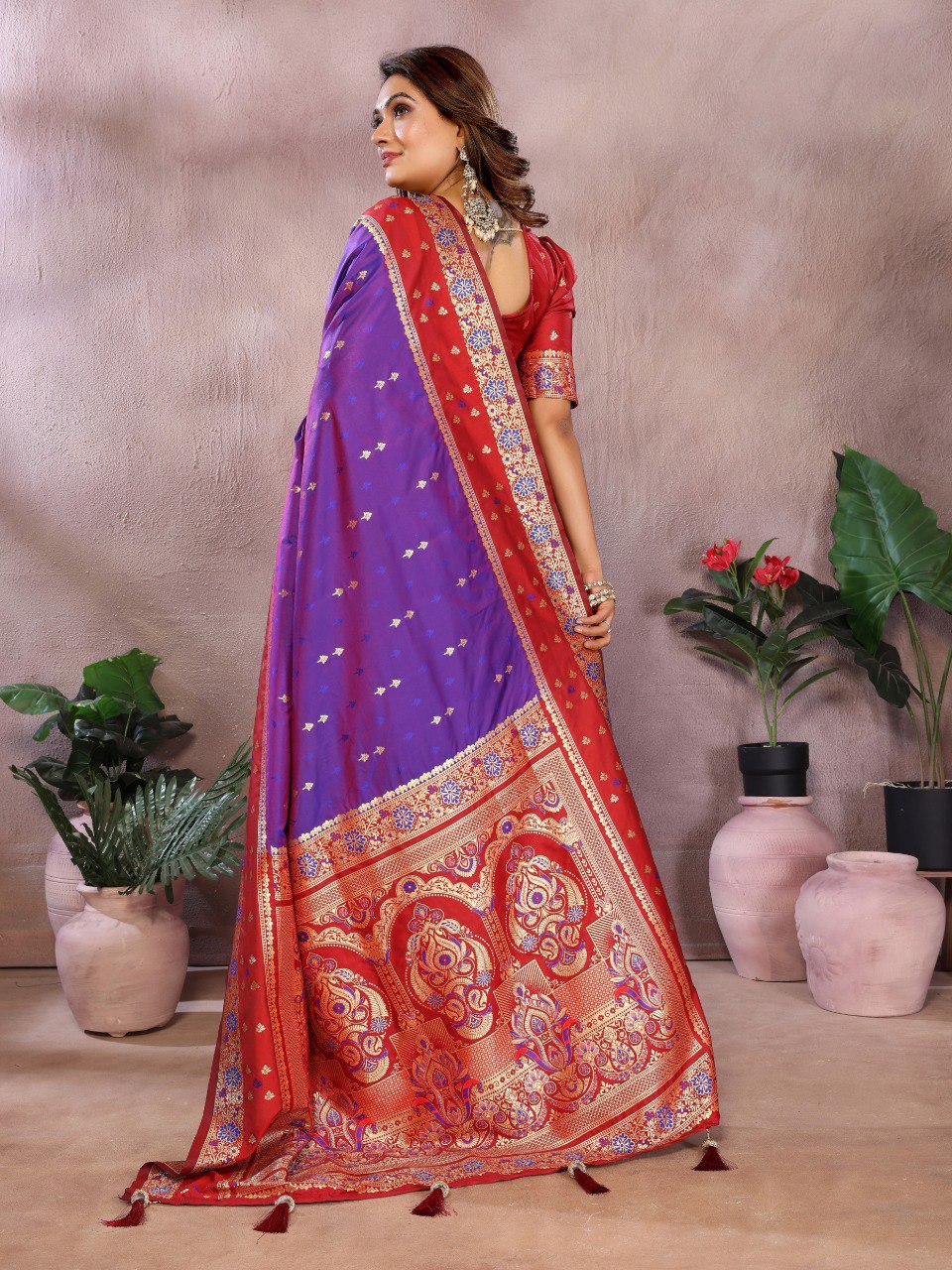 Sarangi - Pure Handloom Kalamkari Silk Saree with Zari Border & Grand Pallu | Sustainable Luxury