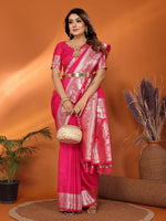 Ruby Collection - Premium Summer Banarasi Silk Saree with Gala Weaving | Wedding & Festive Wear