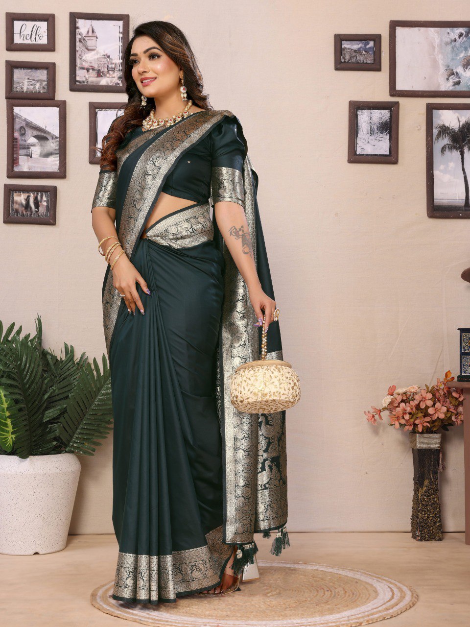 Ruby Collection - Premium Summer Banarasi Silk Saree with Gala Weaving | Wedding & Festive Wear