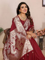 Ruby Collection - Premium Summer Banarasi Silk Saree with Gala Weaving | Wedding & Festive Wear