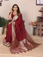 Ruby Collection - Premium Summer Banarasi Silk Saree with Gala Weaving | Wedding & Festive Wear