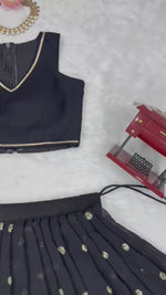 Heavy Faux Georgette Lehenga with Gamthi, Real Mirror & Sequence Work | Rayon Blouse & Georgette Dupatta | Ready to Wear