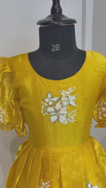 Kids Designer Gown – Kesar Collection | Sequence Butta Work | Festive & Party Wear