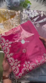 Premium Crape Silk Saree with Multi Coding Daga & Gota Embroidery