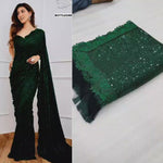 New Launch! Bollywood Blockbuster Georgette Saree with 5MM Heavy Sequin Embroidery & Zalar Pallu
