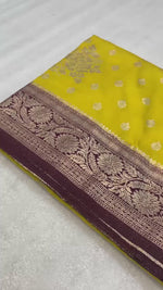 Dola Chap Dye Silk Saree with Contrast Border & Tussels | Patrika Chap | Matching Dola Silk Blouse
