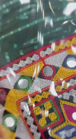 Elegant Leheriya Anarkali Gown with Gamthi Work & 7 Mtr Flair – Ready to Wear