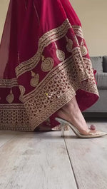 Designer Foux Georgette Anarkali 3-Piece Set with Sequins Work