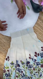 Kids Pure Cotton Silk Lehenga Choli with Border Thread Work | Adjustable Drawstring & Tassels