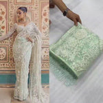 New Bollywood Blockbuster Net Saree with Heavy 5MM Multi Sequin Embroidery & Zalar Pallu
