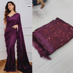 New Launch! Bollywood Blockbuster Georgette Saree with 5MM Heavy Sequin Embroidery & Zalar Pallu