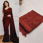 New Launch! Bollywood Blockbuster Georgette Saree with 5MM Heavy Sequin Embroidery & Zalar Pallu