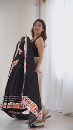 Heavy Rayon Lehenga Choli with Real Mirror & Gamthi Work | Full Stitched | Georgette Dupatta