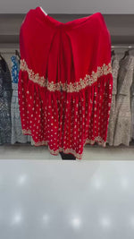 Graceful Chinon Silk 3-Piece Sharara Set with Sequence Work