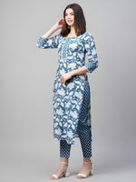 Puls Burry Slub Cotton Kurti with Pant Set | Women’s Festival & Daily Wear | Premium Quality