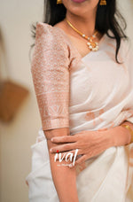 Banarasi Soft Lichi Silk Saree with Rich Jacquard Weaving image 3