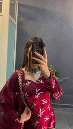 Elegant Crunchy Silk Top-Pant-Dupatta Set with Thread & Sequence Work image 2