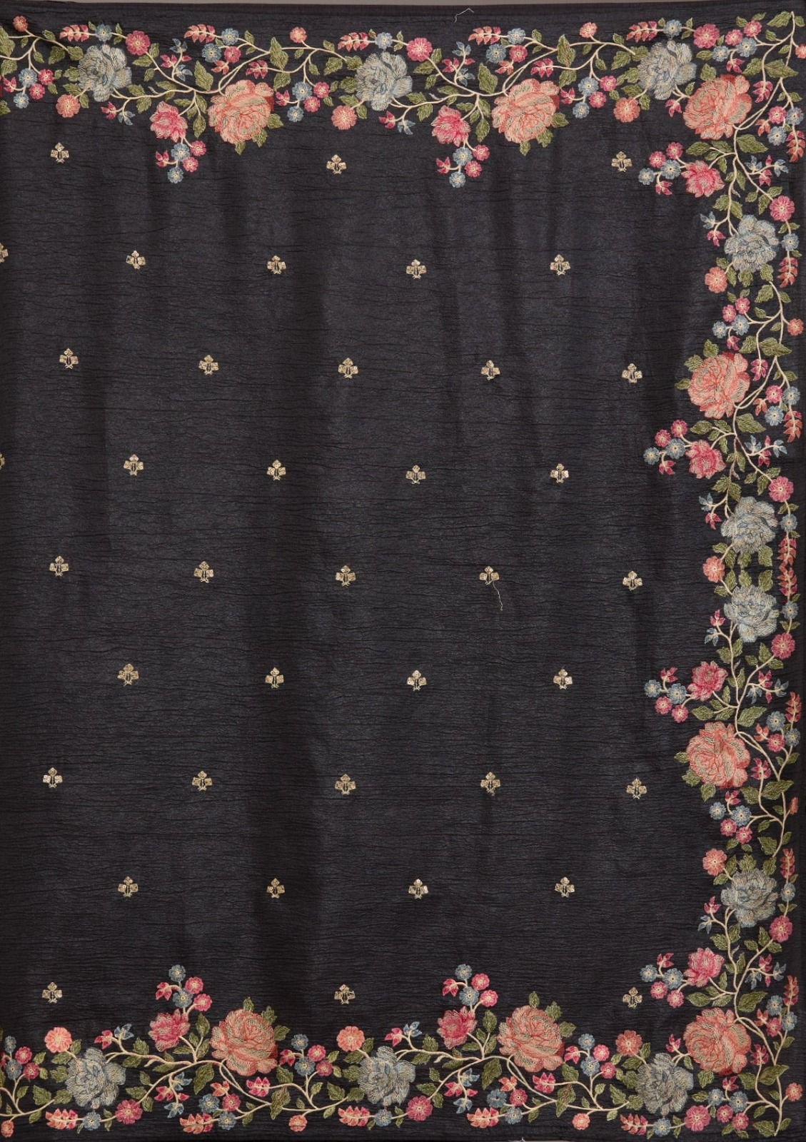 SARIKA Soft Crunchy Silk Saree with Elegant Multi-Thread Work & Piping Lace Border image 14