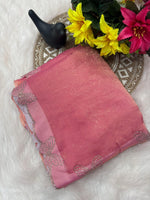 Fandy Chiffon Silk Saree with Butterfly Concept & Diamond Border image 0