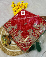 Exclusive Pure Georgette C*C Saree with Gotapatti Codding & Peacock Pallu Design image 3