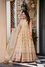 Elegant 3-Piece Co-ord Set in Faux Georgette with Sequence Work image 3