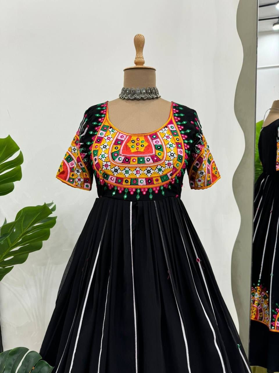 Navratri Special Faux Georgette Lehenga Set with Sequin Work image 5