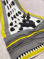 Japan Satin Saree with Matching Blouse | Super Soft Lightweight Fabric | Elegant Daily & Party Wear image 3