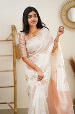 Banarasi Soft Lichi Silk Saree with Rich Jacquard Weaving image 0