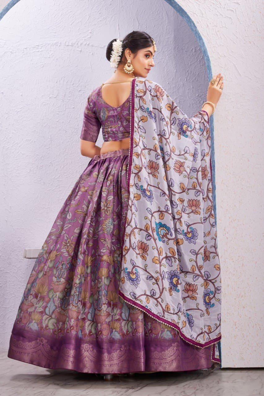 Graceful Soft Dola Cotton Silk Lehenga Choli with Chinon Dupatta image 4