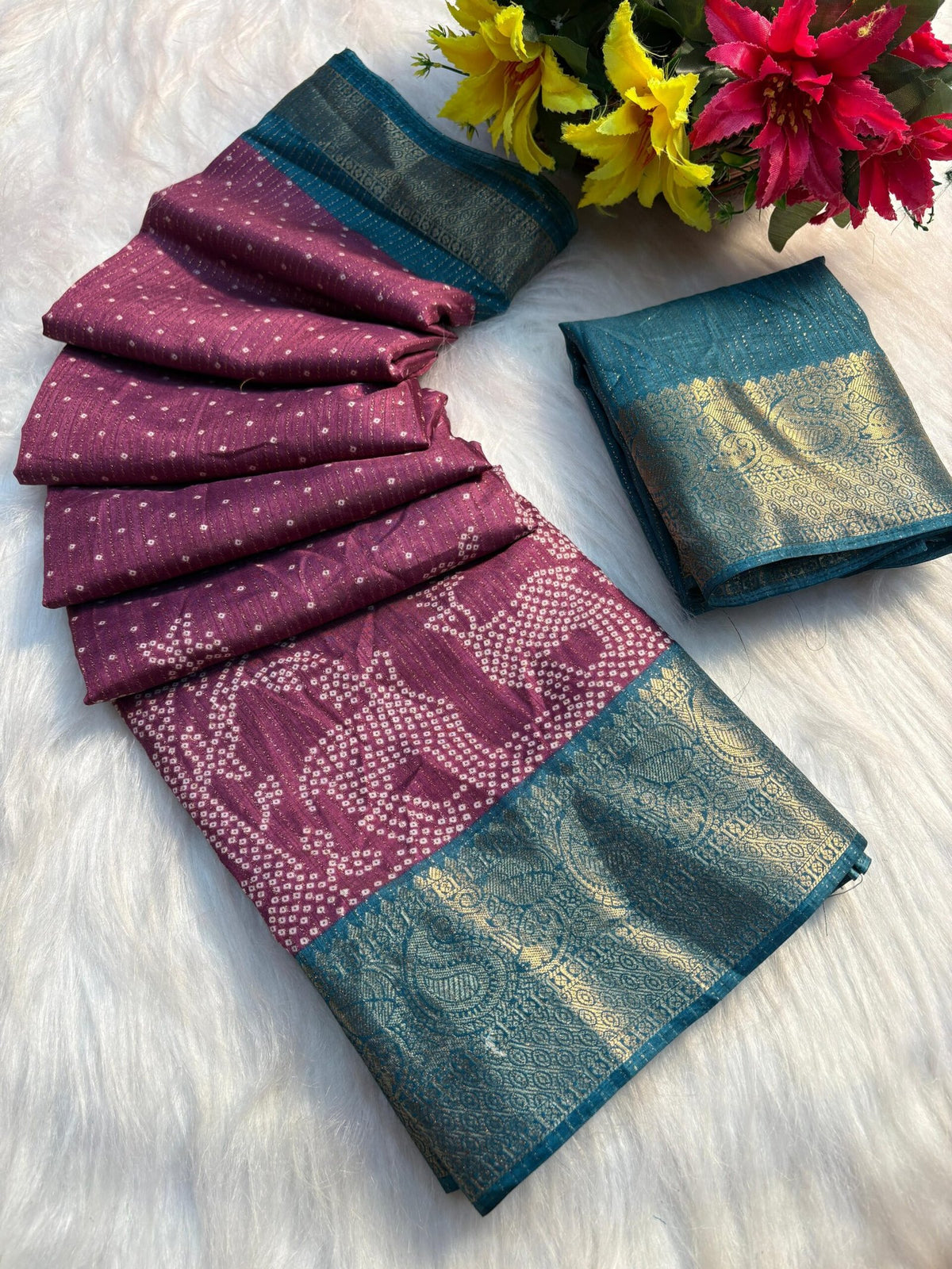 Reko Jari Dola Silk Saree with Elegant Jacquard Border - Magenta image