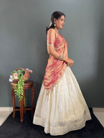 Kalini Designer Lehenga Set | Heavy Embroidery Tissue Silk Lehenga with Fendy Choli & Dupatta image 13