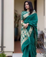 Banarasi Soft Lichi Silk Saree with Rich Jacquard Weaving image 5