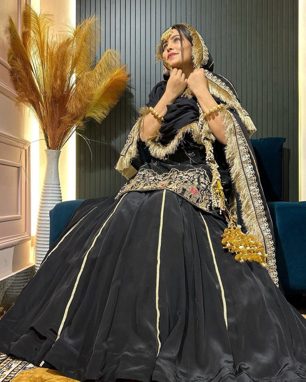 Elegant Natural Crepe Silk Lehenga Set with Beads & Sequin Work image 3