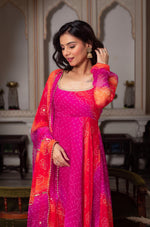 Premium Faux Georgette Anarkali 3-Piece Set with Dupatta image 2