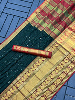 Narayan Pet Cotton Saree with Zari Weaving & Sequence Work image 5