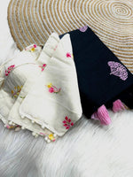 Pure Chanderi Cotton Saree with Multi-Thread Work & Heavy Tassels image 10