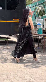 Premium 3-Piece Foux Georgette Set with Real Mirror Work image 2