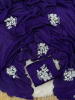 Elegant Two-Tone Vichitra Silk Saree with Sequin Work and Arco Border image 0