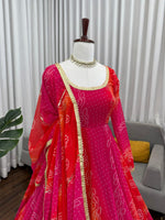 Premium Faux Georgette Anarkali 3-Piece Set with Dupatta image 5