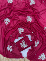 Elegant Two-Tone Vichitra Silk Saree with Sequin Work and Arco Border image 10
