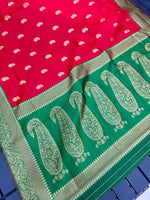 Manali Soft Lichi Silk Saree with Rich Jacquard Pallu & Border | Party & Wedding Wear image 2