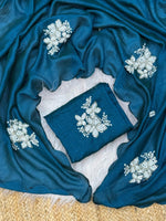 Elegant Two-Tone Vichitra Silk Saree with Sequin Work and Arco Border image 7