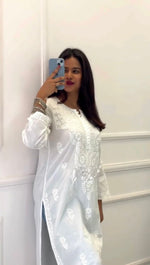 Elegant Foux Gorgette Top – Stitched 1-Piece Set with Intricate Thread Work image 1