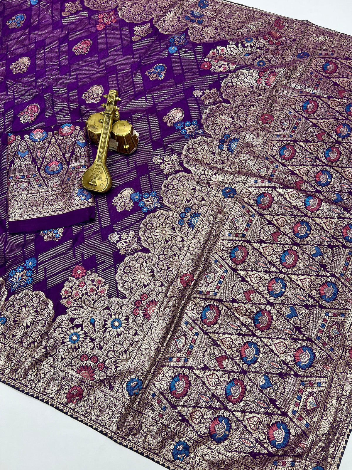 RAIMBO Soft Dolla Viscose Silk Saree with Zari Weaving & Piping Lace Border