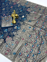 RAIMBO Soft Dolla Viscose Silk Saree with Zari Weaving & Piping Lace Border