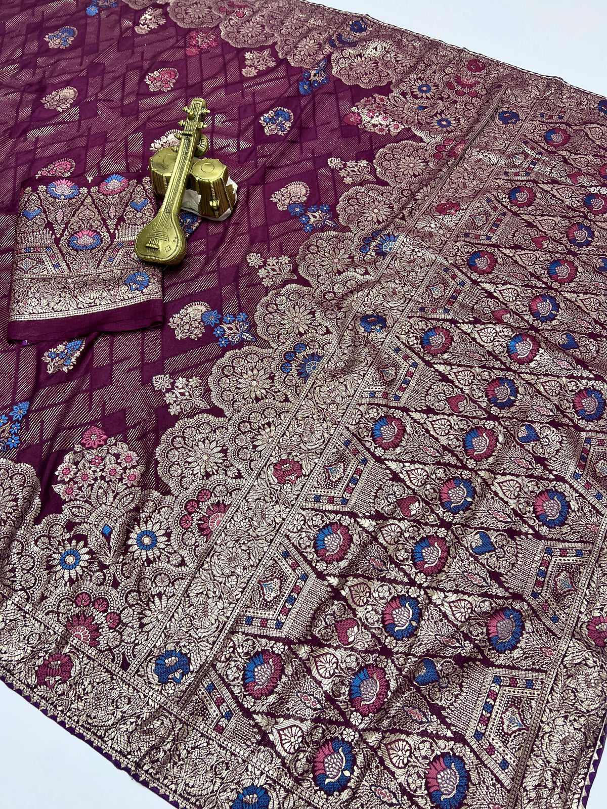 RAIMBO Soft Dolla Viscose Silk Saree with Zari Weaving & Piping Lace Border