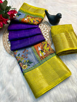 Elegant Dola Silk Saree with Jacquard Border & Matching Blouse – Super Soft Fabric